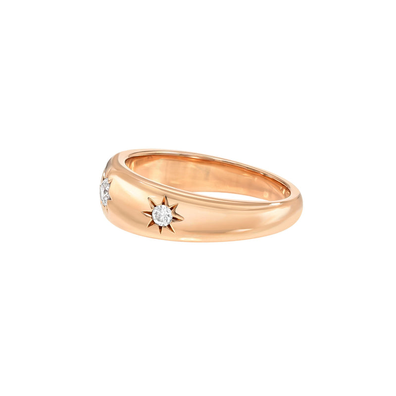Star Set Rounded Ring (Off Size) by Logan Hollowell Jewelry