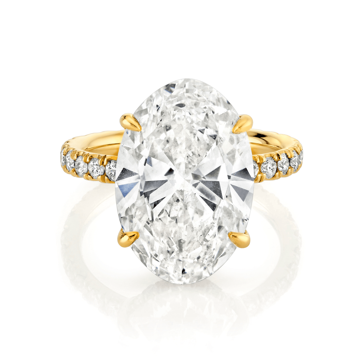 The Cleo Setting Yellow Gold by Logan Hollowell Jewelry