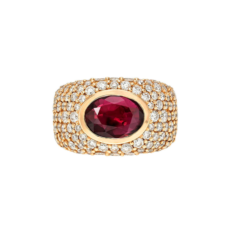 The OG Ruby Signet Ring Rose Gold 3 by Logan Hollowell Jewelry