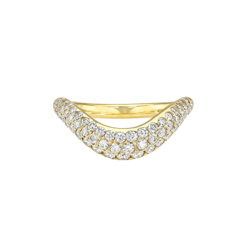Enigma Pavé Diamond Band Yellow Gold 2.75 by Logan Hollowell Jewelry