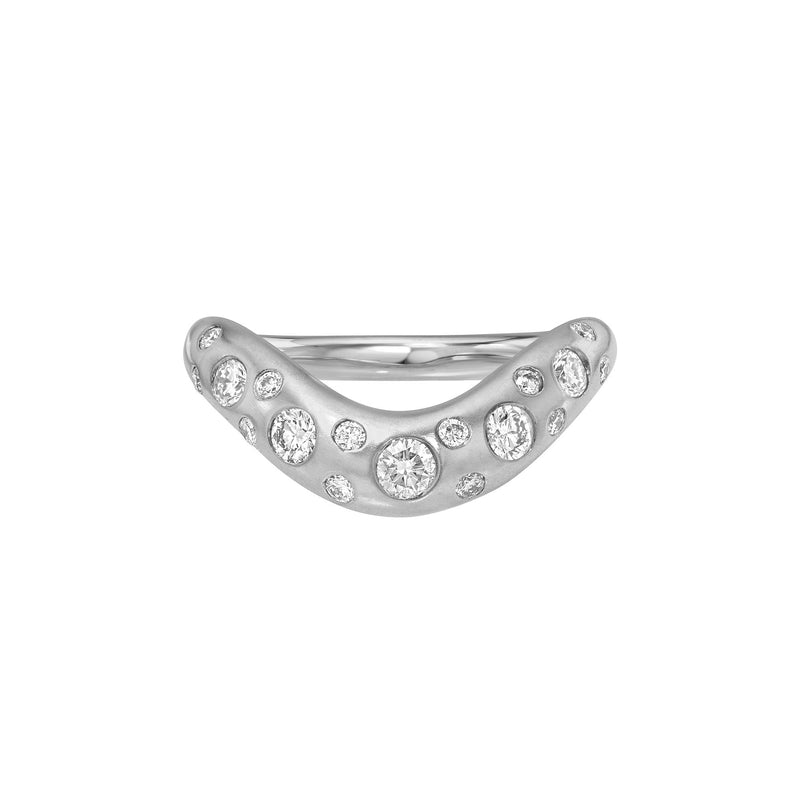 Enigma Oracle Set Diamond Wave Band White Gold 3 by Logan Hollowell Jewelry
