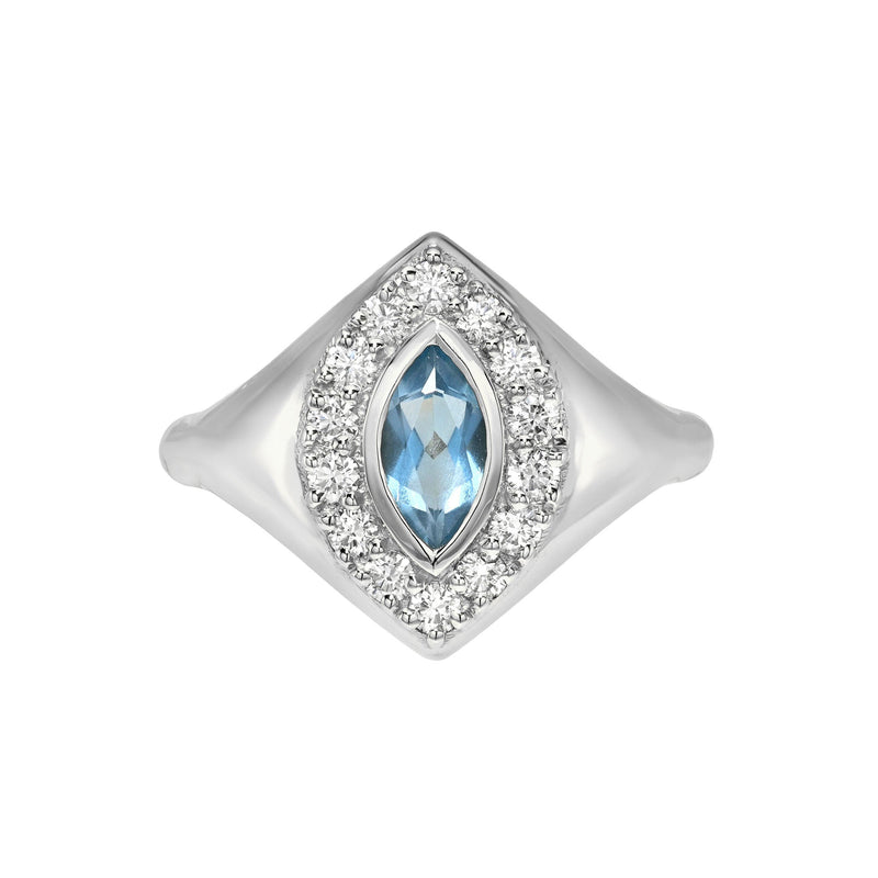 Fortune Signet in Sea Foam by Logan Hollowell Jewelry