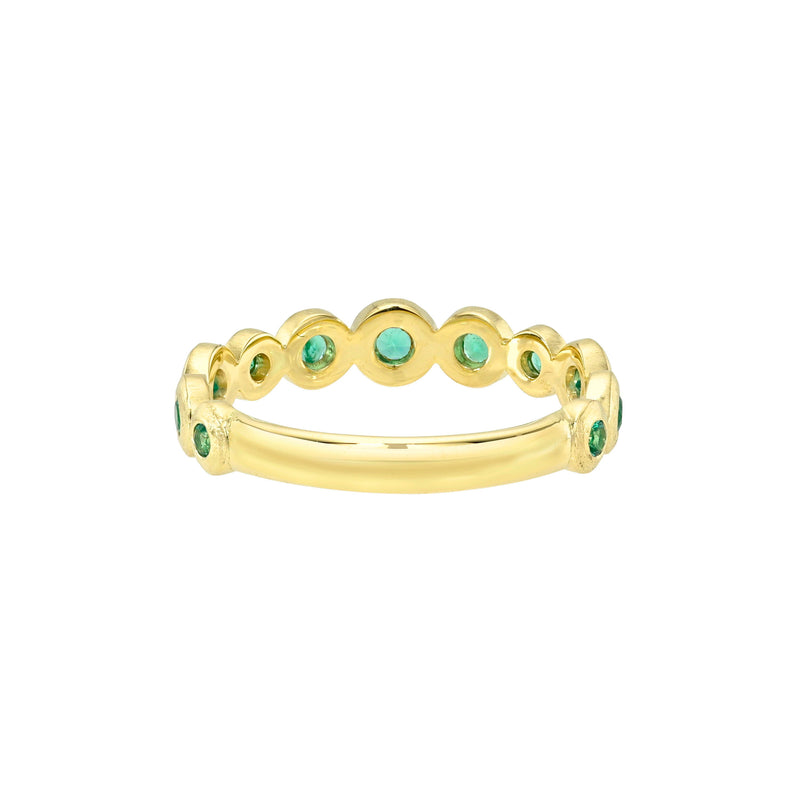 Petite Emerald Bubble Ring by Logan Hollowell Jewelry