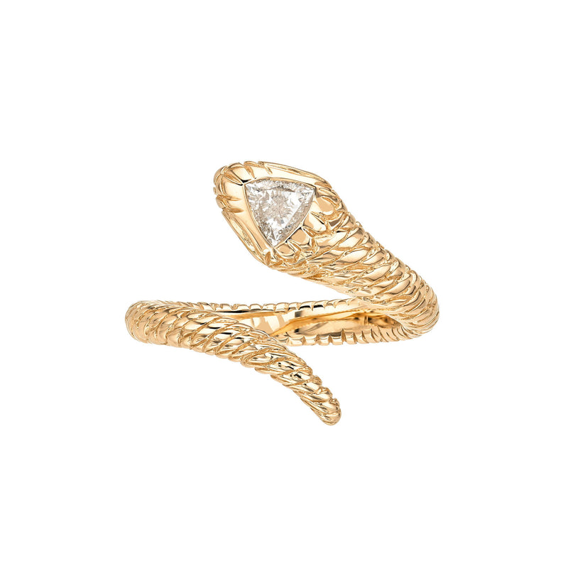Kundalini Trillion Diamond Ring Rose Gold 3 by Logan Hollowell Jewelry