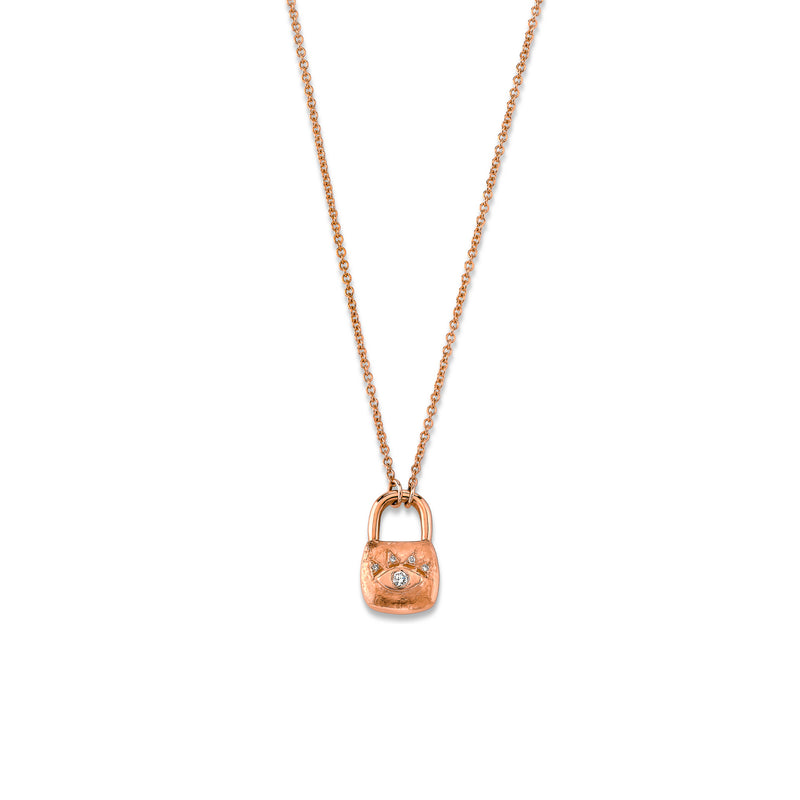 Mini "I AM" Promise Lock Rose Gold by Logan Hollowell Jewelry