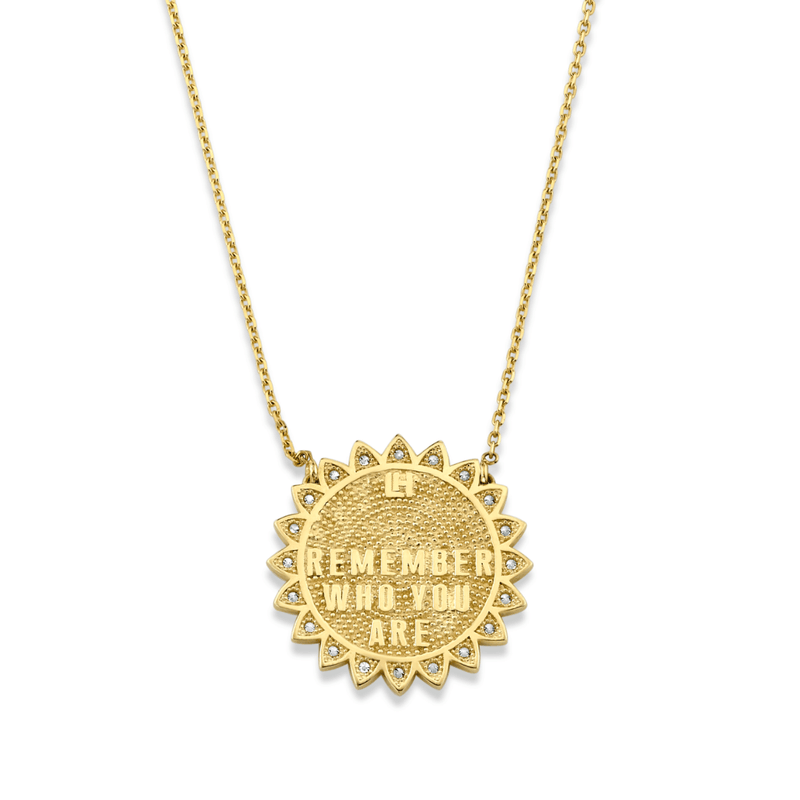 Classic 11:11 Sunshine Necklace with Diamonds (Already Engraved) by Logan Hollowell Jewelry