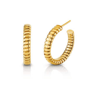 Ouroboros Hoops Yellow Gold   by Logan Hollowell Jewelry
