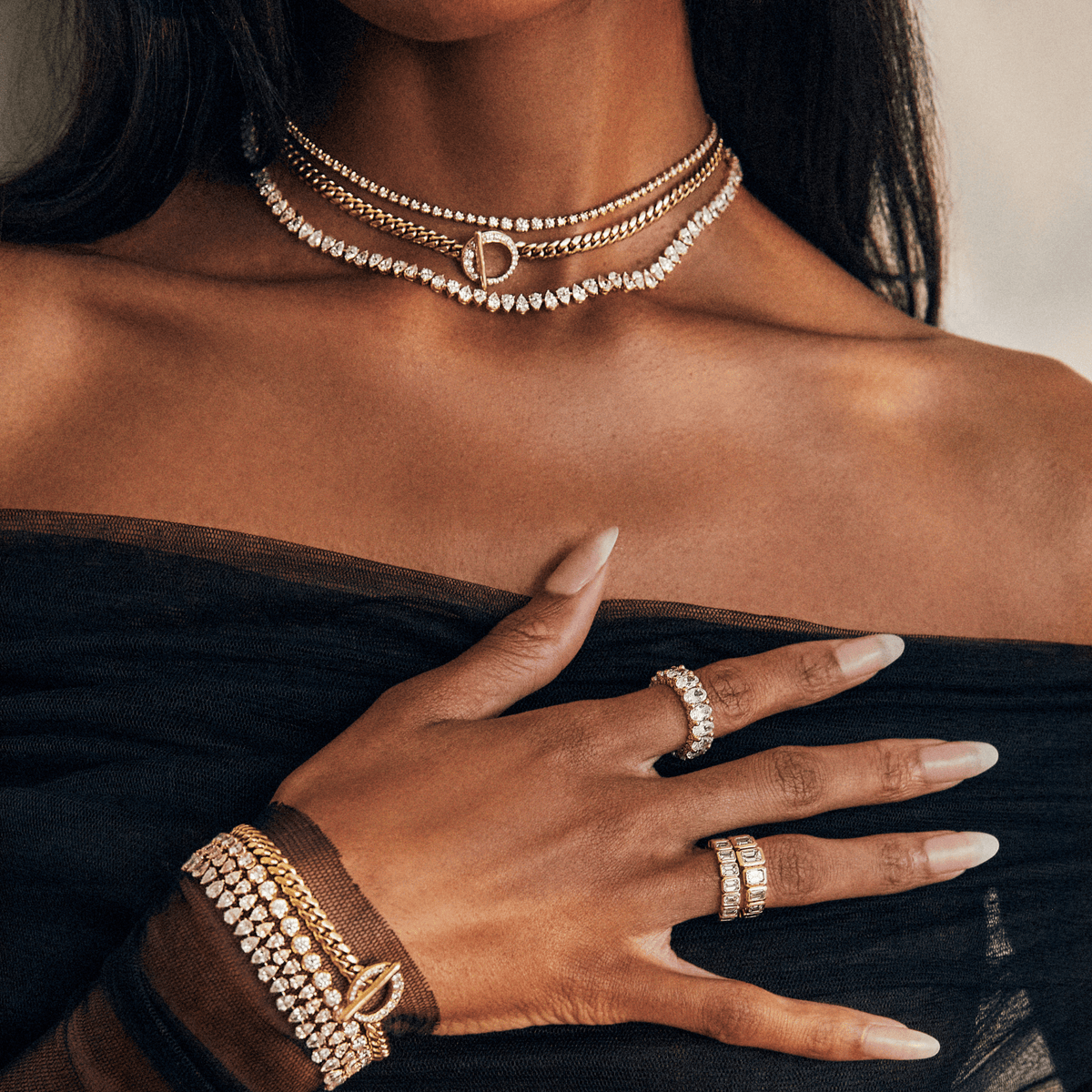 Queen Cuban Choker with Pavé Diamond Unity Toggle | Ready to Ship by Logan Hollowell Jewelry