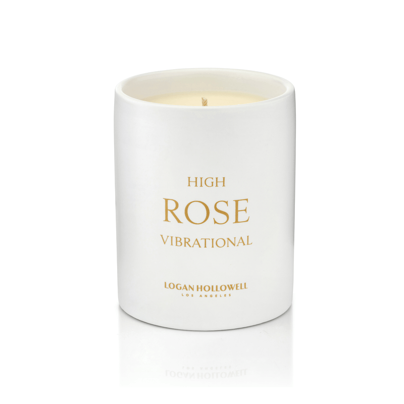 High Vibrational Rose Candle Single Candle by Logan Hollowell Jewelry