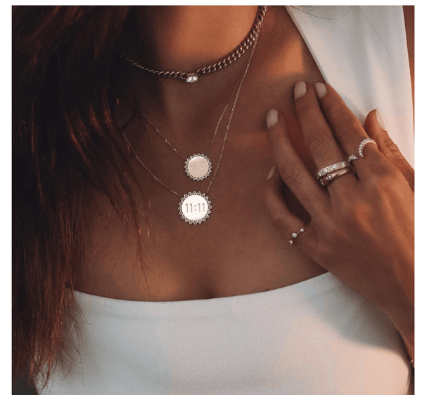 Medium 11:11 Sunshine Necklace with Diamonds | Ready to Ship by Logan Hollowell Jewelry