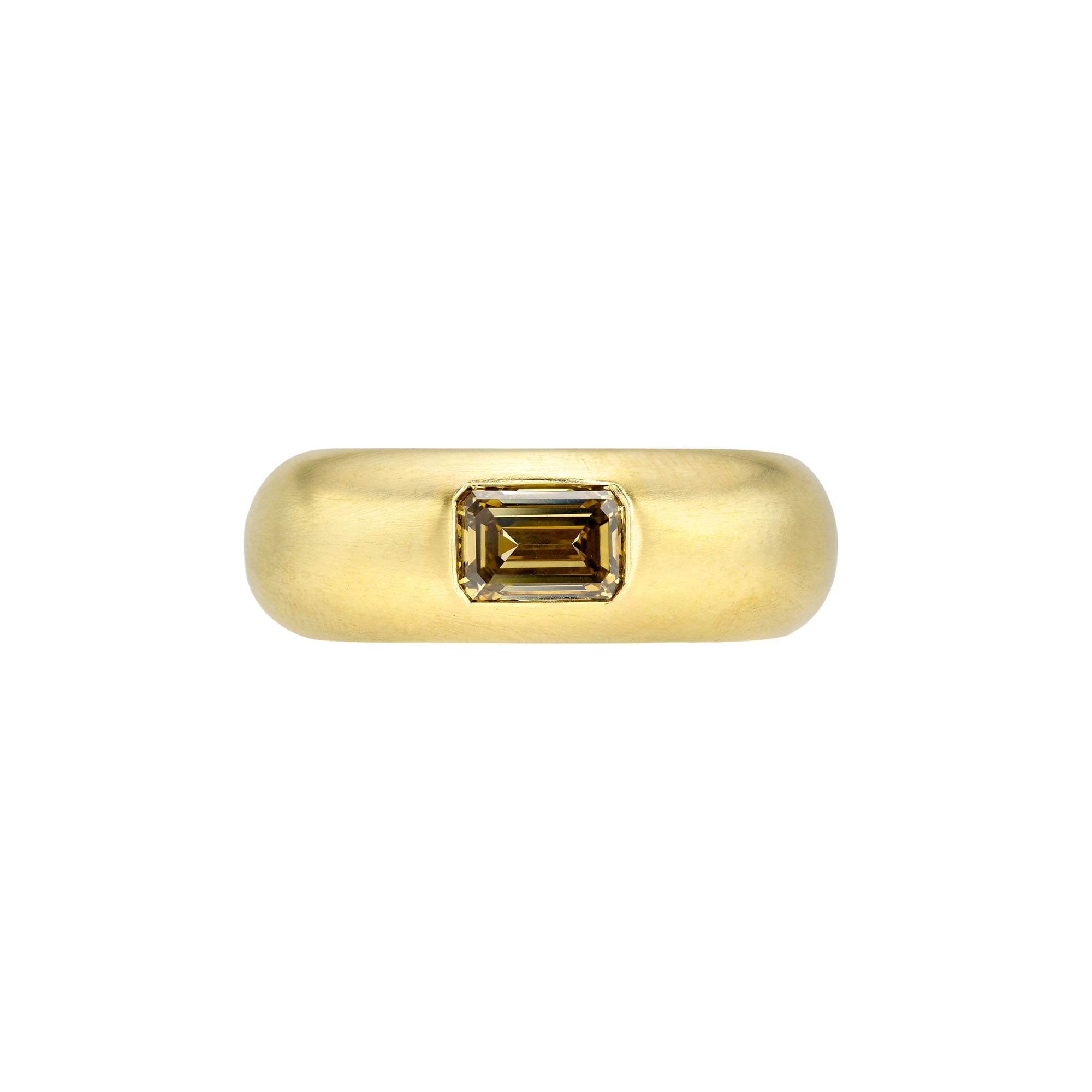 Men’s Desert Diamond Ring Yellow Gold by Logan Hollowell Jewelry