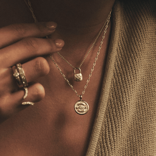 Mini Call On Your Angels Coin Necklace    by Logan Hollowell Jewelry