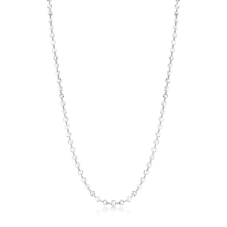 Aphrodite Rose Cut Necklace White Gold   by Logan Hollowell Jewelry
