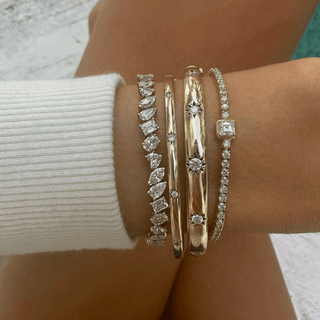 Asscher Mini Goddess Tennis Bracelet    by Logan Hollowell Jewelry