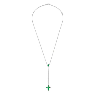 Emerald Faith Lariat White Gold   by Logan Hollowell Jewelry