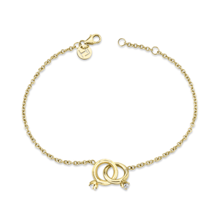 Wifey Interlocking Rings Bracelet | Ready to Ship Yellow Gold   by Logan Hollowell Jewelry