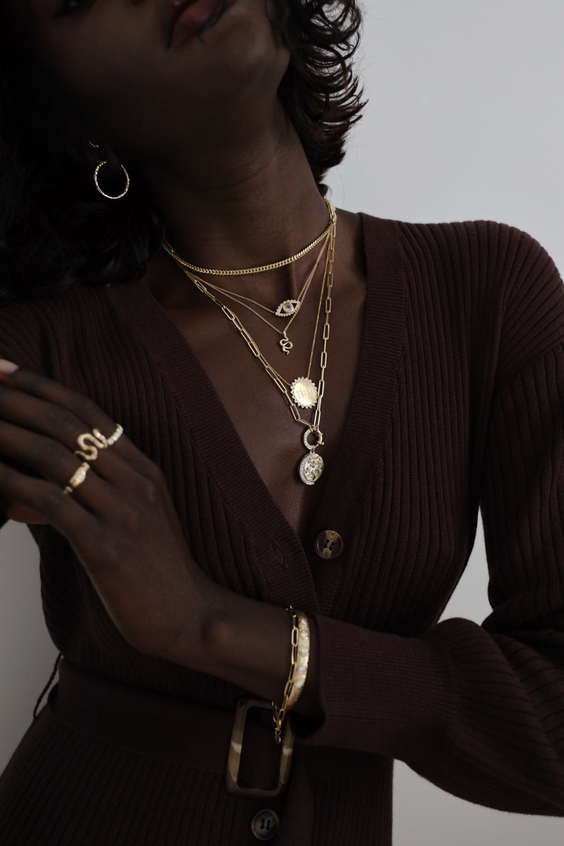 Kundalini Snake Pendant with Star Set Diamonds | Ready to Ship by Logan Hollowell Jewelry