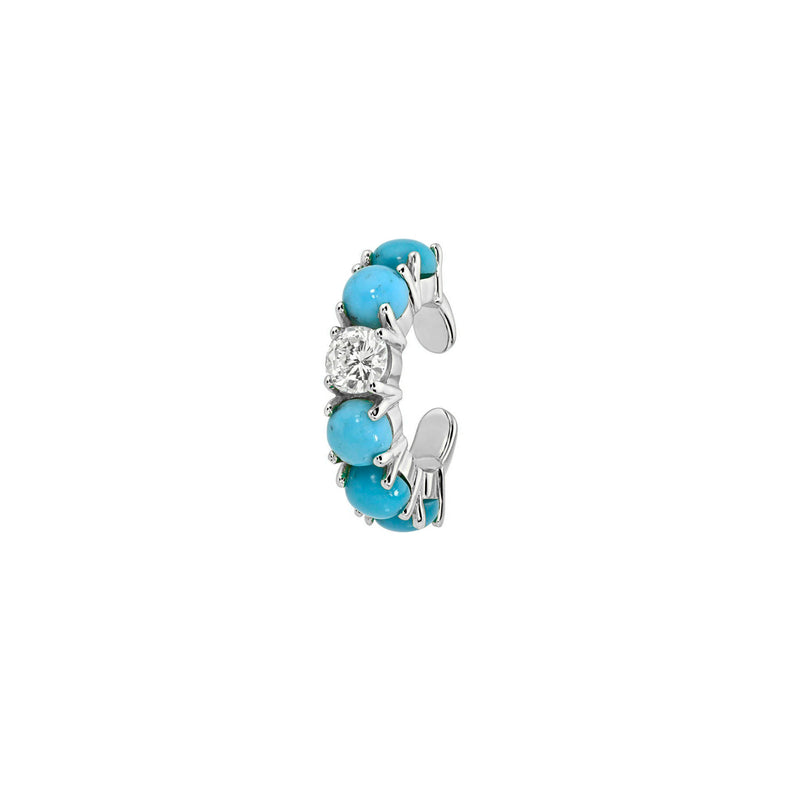 Turquoise & Diamond Ear Cuff