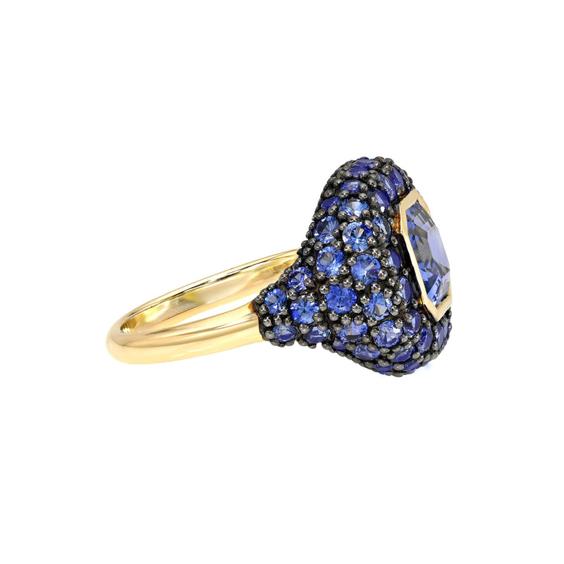 Blue Sapphire Pop Rocks Ring by Logan Hollowell Jewelry