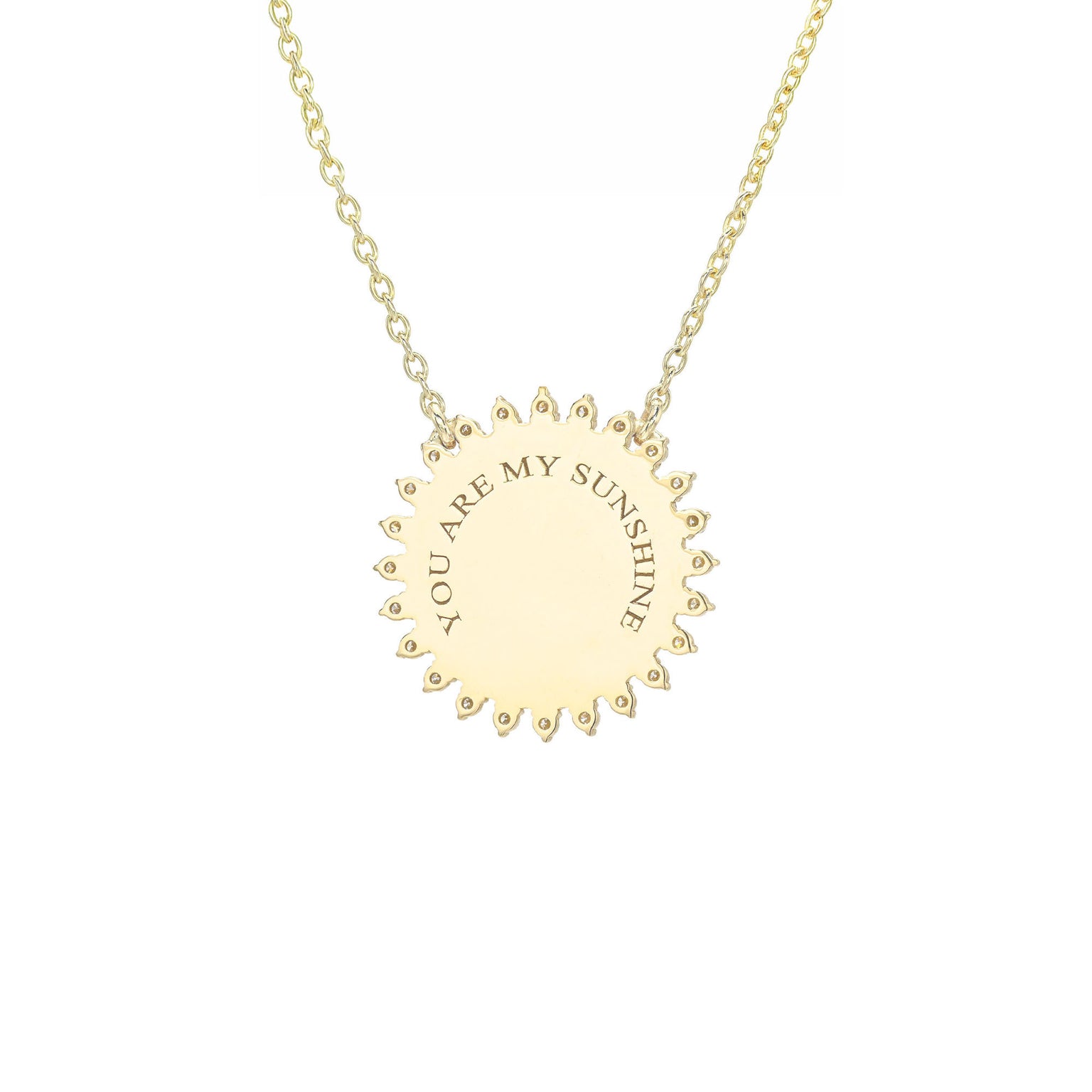 Petite "You Are My Sunshine" Diamond and Sapphire Necklace 2.0 by Logan Hollowell Jewelry
