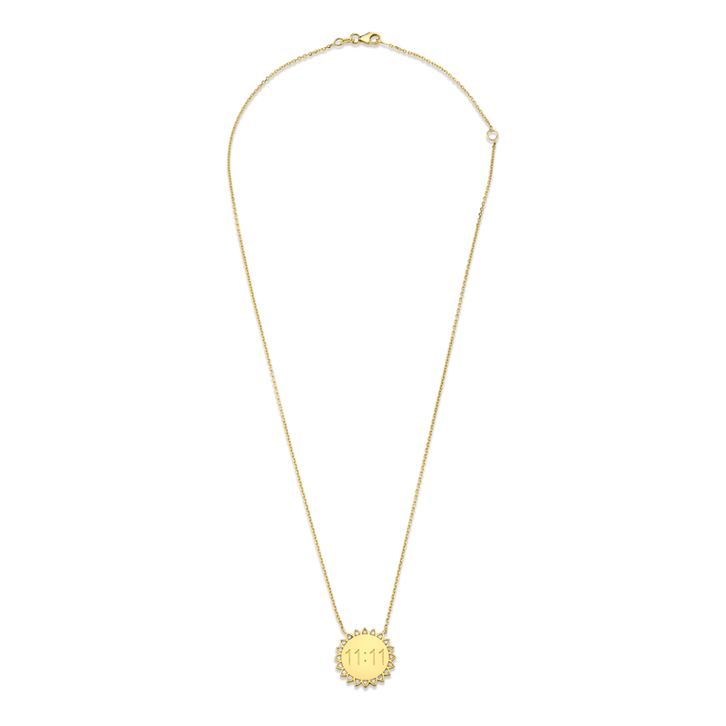 Medium 11:11 Sunshine Necklace with Diamonds | Ready to Ship by Logan Hollowell Jewelry