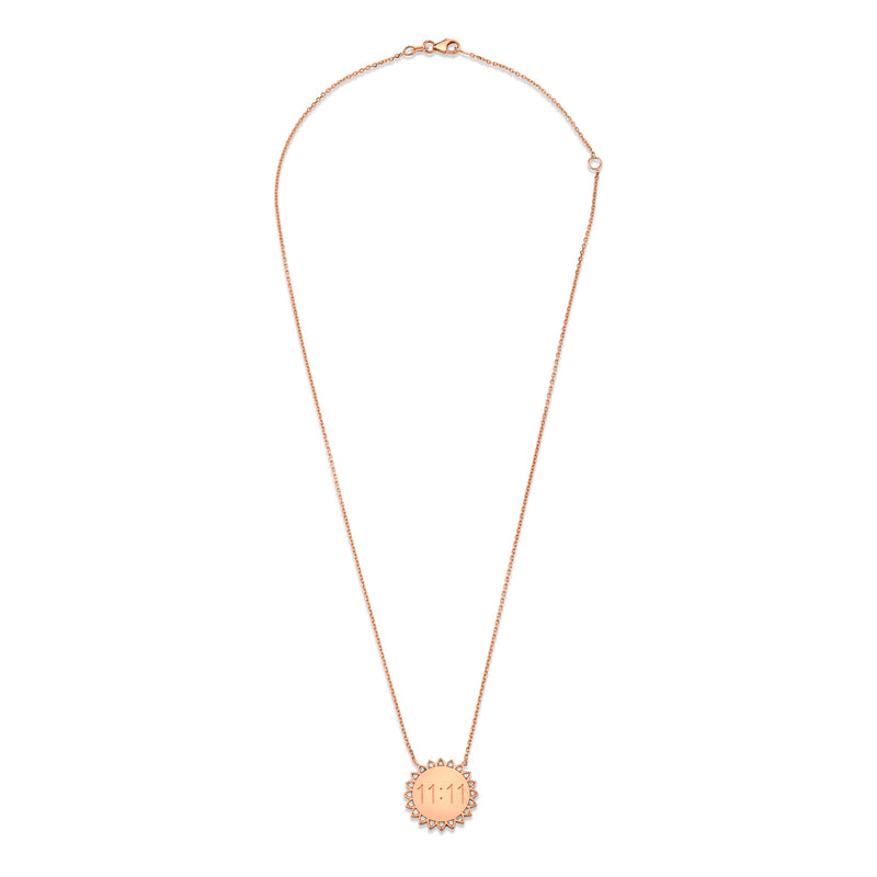 Medium 11:11 Sunshine Necklace with Diamonds by Logan Hollowell Jewelry