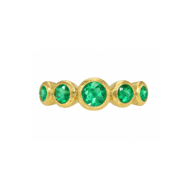 Emerald Bubble Ring