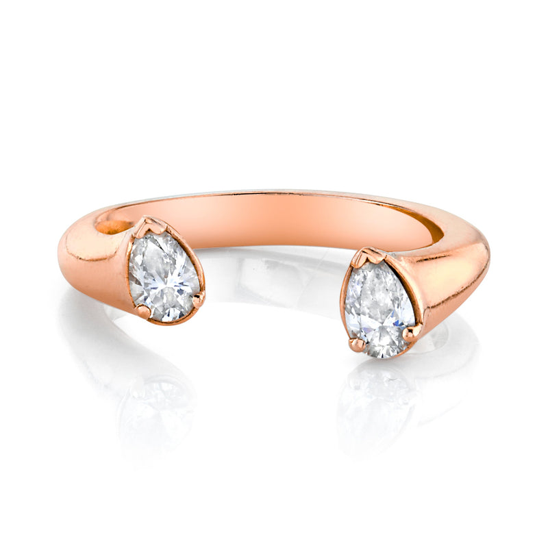 Atlantis Double Diamond Ring Rose Gold 2 by Logan Hollowell Jewelry