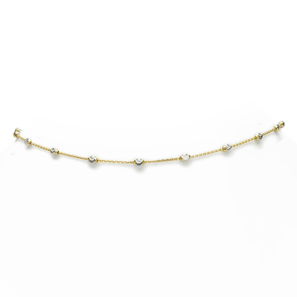 Mooncut Choker Yellow Gold by Logan Hollowell Jewelry