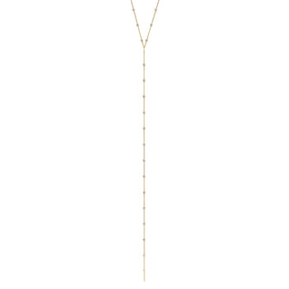 Mooncut Lariat | Ready to Ship Yellow Gold   by Logan Hollowell Jewelry