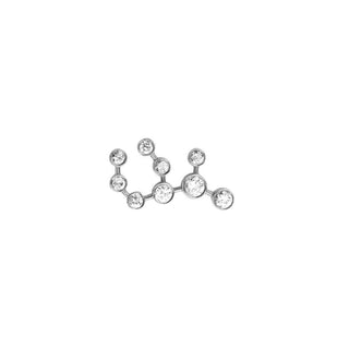 Baby Virgo Diamond Constellation Studs White Gold Single Right  by Logan Hollowell Jewelry