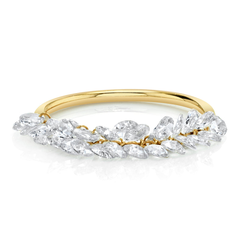 Eau de Rose Cut Diamond Ring Yellow Gold 2.5 by Logan Hollowell Jewelry