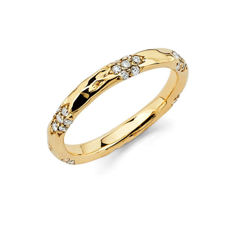 Sevenfold Diamond Stack Ring Yellow Gold 3 by Logan Hollowell Jewelry