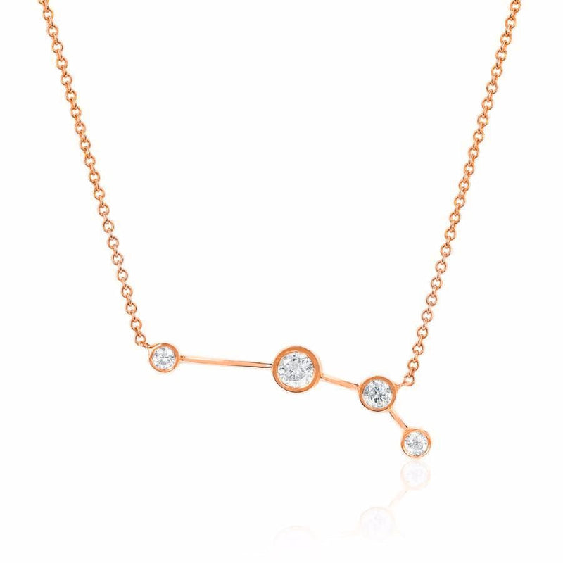 Aries Constellation Necklace Rose Gold by Logan Hollowell Jewelry