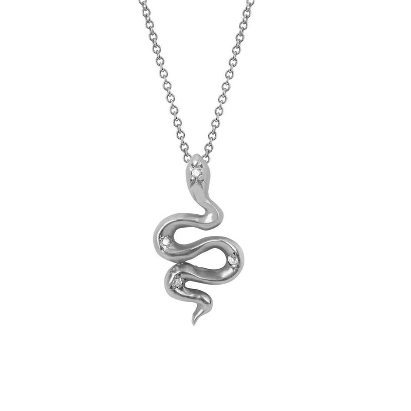 Kundalini Snake Pendant with Star Set Diamonds by Logan Hollowell Jewelry
