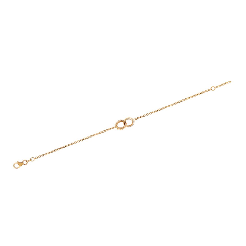 Petite Pavé Diamond Interlocking Unity Bracelet by Logan Hollowell Jewelry