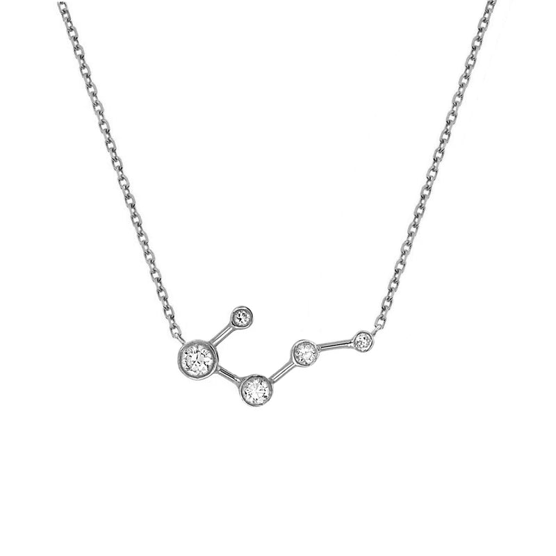 Big Dipper Diamond Constellation Necklace White Gold 16" - 18" by Logan Hollowell Jewelry