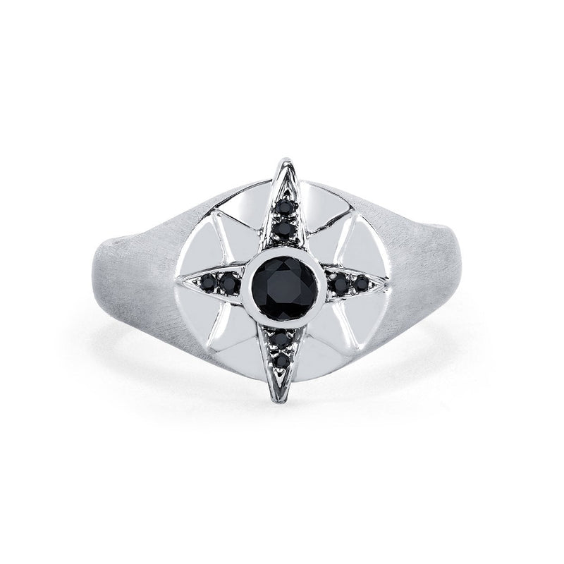 Men's North Star Signet Ring by Logan Hollowell Jewelry