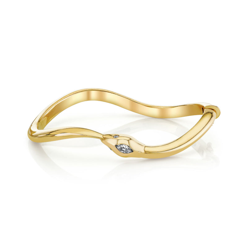 Kundalini Snake Bracelet Yellow Gold Petite (6.5") by Logan Hollowell Jewelry