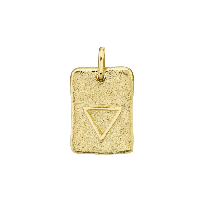 Water Element Plate Yellow Gold by Logan Hollowell Jewelry