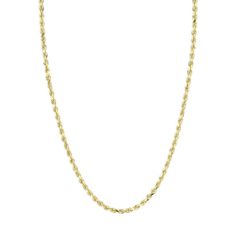 Golden Rope Chain 16" Yellow Gold by Logan Hollowell Jewelry