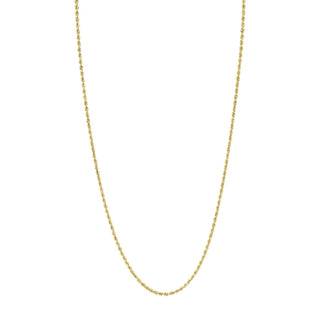 Men's Small Golden Rope Chain Yellow Gold 18"  by Logan Hollowell Jewelry