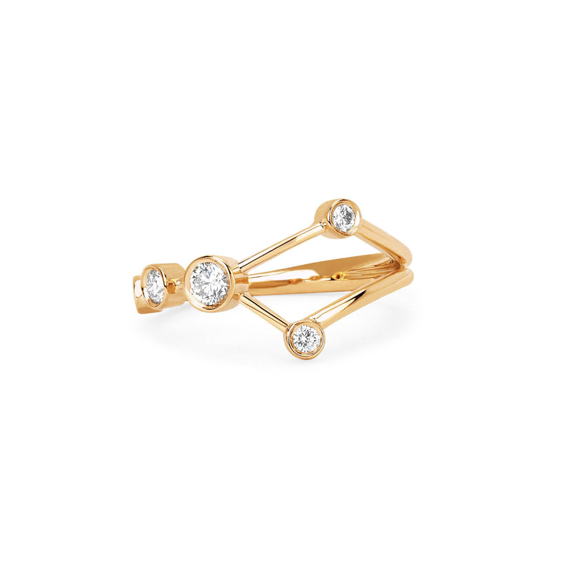 Cancer Constellation Ring | Ready to Ship Yellow Gold 5.0 by Logan Hollowell Jewelry