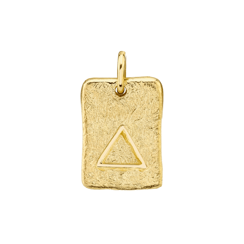 Fire Element Plate Yellow Gold by Logan Hollowell Jewelry