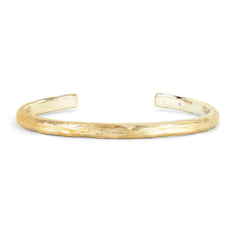 Men's Solid Wilderness Cuff Yellow Gold by Logan Hollowell Jewelry