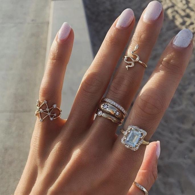 18k Queen Emerald Cut Moonstone Ring with Full Pavé Diamond Halo by Logan Hollowell Jewelry