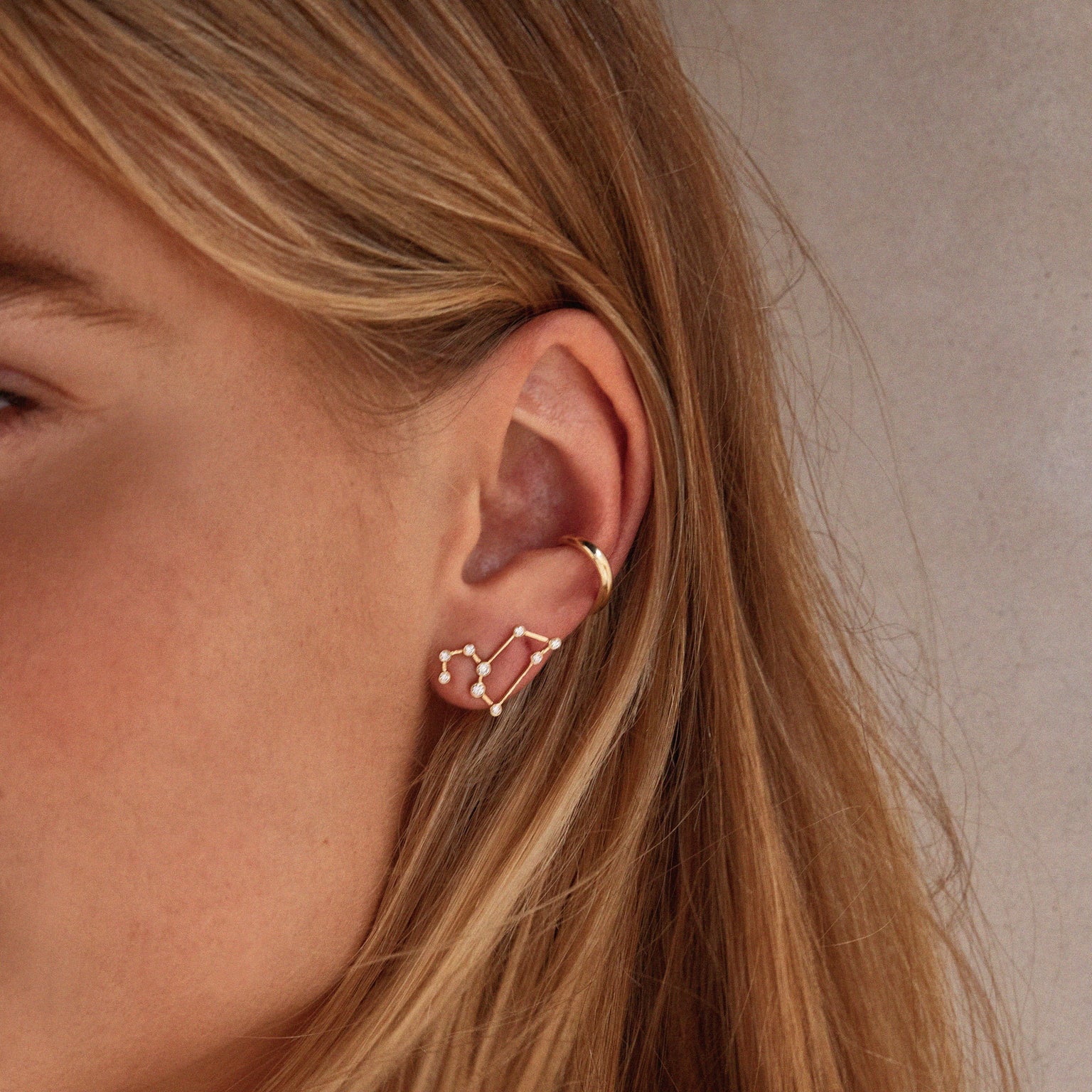 Petite Leo Diamond Constellation Studs by Logan Hollowell Jewelry
