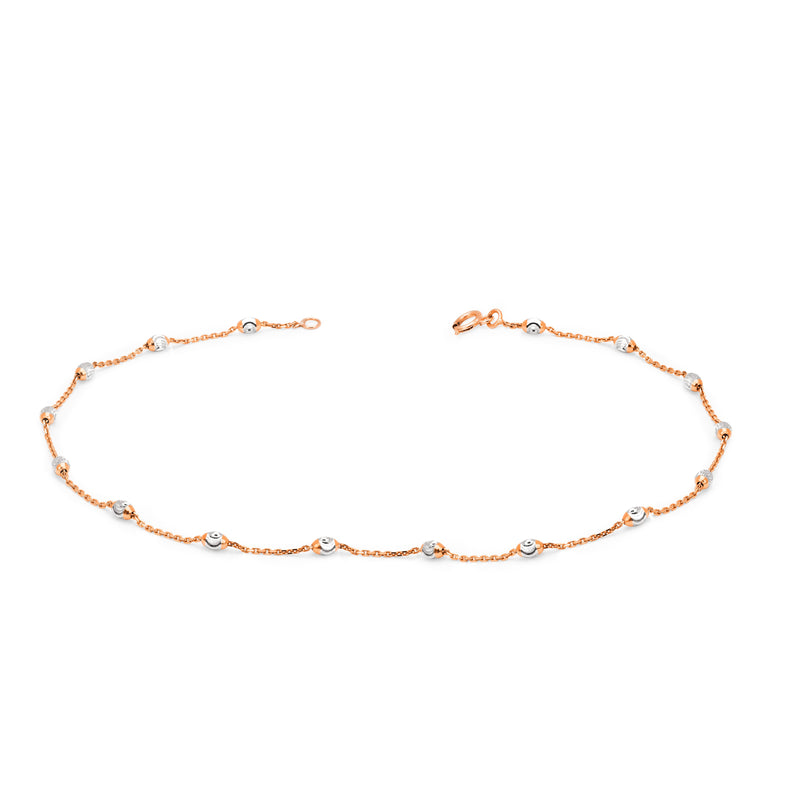 Mooncut Anklet Rose Gold by Logan Hollowell Jewelry
