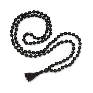 LH x JA Akasha Onyx Mala Bead Tassel Necklace    by Logan Hollowell Jewelry