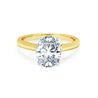 Eternal Oval Diamond Ring Setting Yellow Gold   by Logan Hollowell Jewelry